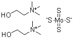 structure of CAS# 649749-10-0, Bis(choline)tetrathiomolybdate;ATN 224