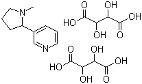 structure of CAS# 65-31-6, Nicotine ditartrate;3-[(2S)-1-Methylpyrrolidin-2-yl]pyridine ditartrate