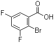 structure of CAS# 651027-01-9, 2-Bromo-3,5-difluorobenzoic acid