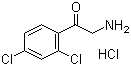 structure of CAS# 65146-54-5, 2-Amino-1-(2,4-dichlorophenyl)ethanone hydrochloride