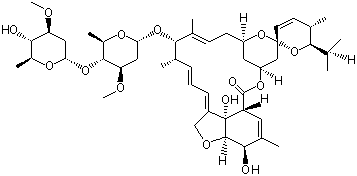结构式 CAS# 65195-56-4, 阿维菌素 B1b