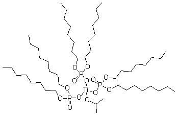 Isopropyl tri(dioctylphosphate)titanate molecular structure (CAS 65345-34-8)