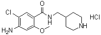 4-Amino-5-chloro-2-methoxy-N-(4-piperidinylmethyl)benzamide hydrochloride molecular structure (CAS 654084-41-0)