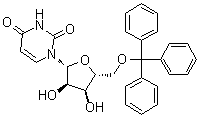 structure of CAS# 6554-10-5, 5'-O-Triphenylmethyluridine;5'-O-Trityluridine; NSC 97038