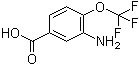 3-Amino-4-trifluoromethoxybenzoic acid molecular structure (CAS 656-06-4)