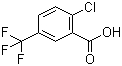 2-氯-5-(三氟甲基)苯甲酸分子结构 (CAS 657-06-7)