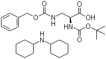 N-Boc-N'-Cbz-L-2,3-diaminopropionic acid dicyclohexylamine salt molecular structure (CAS 65710-58-9)