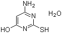 结构式 CAS# 65802-56-4, 4-氨基-6-羟基-2-巯基嘧啶一水物; 2-巯基-4-氨基-6-羟基嘧啶一水物; 6-氨基-2-硫尿嘧啶一水物