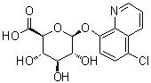结构式 CAS# 65851-39-0, 5-氯-8-喹啉基 beta-D-吡喃葡糖苷酸
