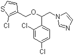 structure of CAS# 65899-73-2, Tioconazole;1-[2-[(2-Chlorothiophen-3-yl)methoxy]-2-(2,4-dichlorophenyl)-ethyl]imidazole; Vagistat