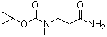 structure of CAS# 65983-35-9, (2-Carbamoyl-ethyl)-carbamic acid tert-butyl ester;N-(3-Amino-3-oxopropyl)carbamic acid 1,1-dimethylethyl ester