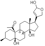 结构式 CAS# 66-28-4, 毒毛旋花子苷元