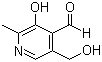 structure of CAS# 66-72-8, Pyridoxal;Pyridoxaldehyde; 3-Hydroxy-5-hydroxymethyl-2-methylpyridine-4-carbaldehyde