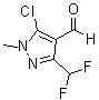 structure of CAS# 660845-30-7, 5-Chloro-3-(difluoromethyl)-1-methyl-1H-pyrazole-4-carboxaldehyde