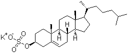 Cholesteryl sulfate potassium salt molecular structure (CAS 6614-96-6)