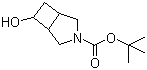 结构式 CAS# 663172-78-9, 6-羟基-3-氮杂双环[3.2.0]庚烷-3-甲酸叔丁酯