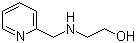 structure of CAS# 6636-71-1, 2-[(Pyridin-2-ylmethyl)amino]ethanol;(2-Hydroxyethyl)(2-pyridylmethyl)amine; N-(2-Hydroxyethyl)-2-picolylamine