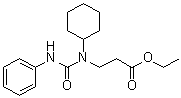 N-Cyclohexyl-N-[(phenylamino)carbonyl]-beta-alanine ethyl ester molecular structure (CAS 6640-07-9)