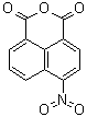 structure of CAS# 6642-29-1, 6-Nitro-1H,3H-naphtho[1,8-cd]pyran-1,3-dione;4-Nitronaphthalene-1,8-dicarboxylic anhydride; 4-Nitronaphthalic anhydride; 5-Nitronaphthalic anhydride; NSC 15356