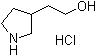structure of CAS# 664364-46-9, 3-Pyrrolidineethanol hydrochloride;3-(2-Hydroxyethyl)pyrrolidine hydrochloride