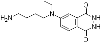 结构式 CAS# 66612-29-1, N-(4-氨基丁基)-N-乙基异鲁米诺; 4-(N-乙基-N-氨基丁基氨基)邻苯二甲酰肼