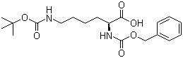 结构式 CAS# 66845-42-9, N-苄氧羰基-N'-叔丁氧羰基-L-赖氨酸