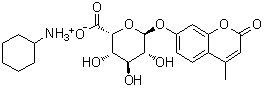 structure of CAS# 66895-33-8, 4-Methyl-2-oxo-2H-1-benzopyran-7-yl alpha-L-idopyranosiduronic acid cyclohexylammonium salt