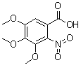 structure of CAS# 66907-52-6, 3,4,5-Trimethoxy-2-nitrobenzoic acid;2-Nitro-3,4,5-trimethoxybenzoic acid; NSC 100936