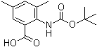 结构式 CAS# 669713-57-9, 2-[[叔丁氧羰基]氨基]-3,5-二甲基苯甲酸