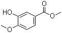 3-羟基-4-甲氧基苯甲酸甲酯分子结构 (CAS 6702-50-7)