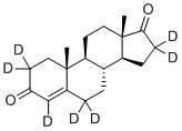 structure of CAS# 67034-85-9, 4-Androsten-3,17-dione-2,2,4,6,6,16,16 D7;2,2,4,6,6,16,16-Heptadeuterio-androst-4-en-3,17-dion