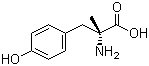 结构式 CAS# 672-86-6, (R)-alpha-甲基酪氨酸
