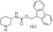 structure of CAS# 672310-13-3, 3-Piperidinylcarbamic acid 9H-fluoren-9-ylmethyl ester monohydrochloride