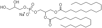 Dipalmitoyl phosphatidylglycerole sodium salt molecular structure (CAS 67232-81-9)