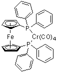 结构式 CAS# 67292-31-3, [1,1'-二(二苯基膦基)二茂铁-P,P']四羰基铬