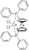 结构式 CAS# 67292-36-8, (1,1'-双(二苯基膦)二茂铁)二氯化钴