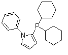 structure of CAS# 672937-60-9, N-Phenylpyrrol-2-yldicyclohexylphosphine;CataCXium PCy; Dicyclohexyl(1-phenyl-1H-pyrrol-2-yl)phosphine; N-Phenyl-2-(dicyclohexylphosphino)pyrrole