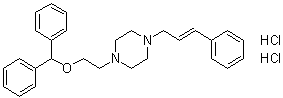 1-[2-(Diphenylmethoxy)ethyl]-4-(3-phenyl-2-propenyl)piperazine dihydrochloride molecular structure (CAS 67469-75-4)