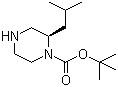 结构式 CAS# 674792-06-4, (S)-1-Boc-2-异丁基哌嗪; (S)-2-异丁基哌嗪-1-羧酸叔丁酯