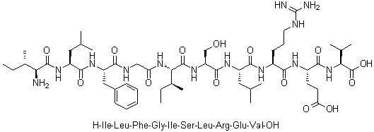 L-Isoleucyl-L-leucyl-L-phenylalanylglycyl-L-isoleucyl-L-seryl-L-leucyl-L-arginyl-L-alpha-glutamyl-L-valine molecular structure (CAS 676595-55-4)