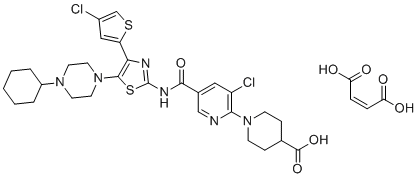 结构式 CAS# 677007-74-8, 阿伐替龙马来酸盐