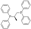 structure of CAS# 67884-32-6, (2R)-1,2-Bis(diphenylphosphino)propane;(R)-(+)-1,2-Bis(diphenylphosphino)propane; (R)-1,2-Bis(diphenylphosphino)propane; (R)-Prophos