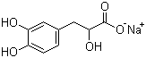 structure of CAS# 67920-52-9, Sodium danshensu;Sodium DL-beta-(3,4-dihydroxyphenyl)lactate; 3-(3',4'-Dihydroxyphenyl)lactic acid sodium salt