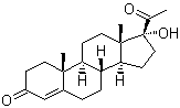 羟孕酮分子结构 (CAS 68-96-2)
