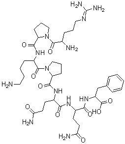 structure of CAS# 68060-49-1, 1-7-Substance P;8-De-L-phenylalanine-9-deglycine-10-de-L-leucine-11-de-L-methioninamide-substance P