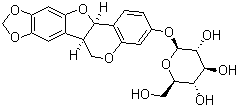 structure of CAS# 6807-83-6, Trifolirhizin;(-)-Maackiain-3-O-glucoside