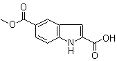 结构式 CAS# 681288-76-6, 1H-吲哚-2,5-二甲酸 5-甲酯
