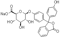 结构式 CAS# 6820-54-8, 酚酞 beta-D-葡糖苷酸钠盐