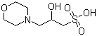 structure of CAS# 68399-77-9, MOPSO;2-Hydroxy-3-morpholinopropanesulfonic acid; 3-Morpholino-2-hydroxypropanesulfonic acid; 3-(N-Morpholino)-2-hydroxy-1-propanesulfonic acid