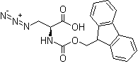 structure of CAS# 684270-46-0, 3-Azido-N-[(9H-fluoren-9-ylmethoxy)carbonyl]-L-alanine;Fmoc-L-azidoalanine